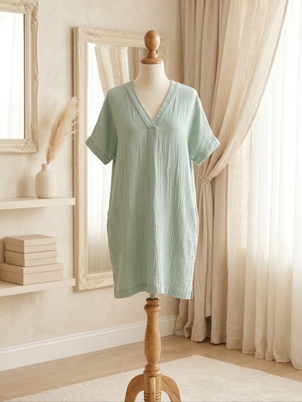 Wonderly Mint Green Sheath Dress – Size Large